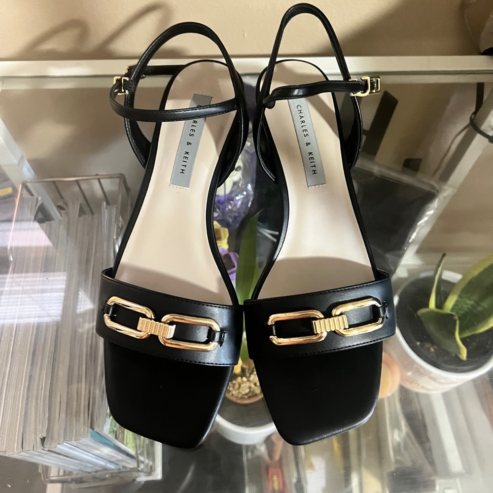 Chain Link Ankle Strap Sandals